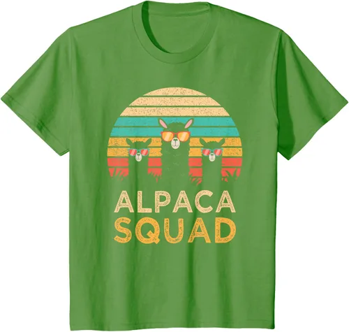 Vista 57 de Divertidas gafas de sol de escuadrón de alpaca Cool Alpacas Vintage Gift T-Shirt, Negro, S