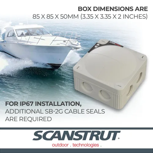 Vista 6 de Scanstrut SB-8-5 Caja de conexiones eléctricas a prueba de agua - 5 vías