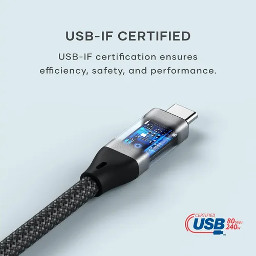 Vista 8 de Satechi OntheGo - Cargador de pared de 67 W con 2 puertos de carga rápida USBC PD y cable USB4 V2 Pro (3.9 ft/3.9 pies) para MacBook Pro/Air, iPad