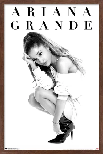 Vista 10 de Trends International Ariana Grande - Póster de pared de luna de miel, 22.4 pulgadas de largo x 14.7 pulgadas, versión enmarcada en madera de granero