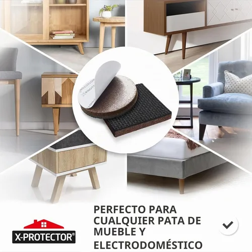 Vista 2 de Almohadillas Antideslizantes para Muebles X-PROTECTOR 48 PIEZAS - 32 piezas Redondas de 1" + 16 piezas Cuadradas de 2" Agarraderas para Muebles!