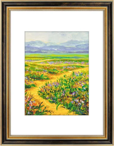 Vista 35 de Golden State Art, Marco de fotos adornado de 8 x 10 pulgadas para fotos de 5 x 7 pulgadas con paspartú o impresiones de 8 x 10 sin paspartú, cristal