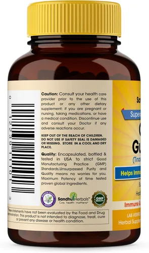 Vista 4 de SANDHUHERBALS Giloy orgánico (Guduchi) Polvo Herbal 120 cápsulas vegetarianas para hombres y mujeres Suplemento herbario natural para apoyo