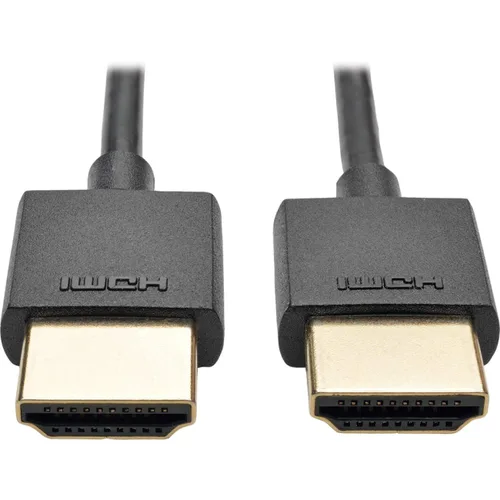 Vista 2 de Tripp Lite Cable HDMI delgado de alta velocidad con Ethernet y video digital con audio, UHD 4K x 2K (M/M), 3 pies (P569-003-SLIM)