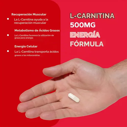Vista 4 de GNC Suplemento de L-carnitina de 500 mg, 60 cápsulas, suministro para 60
