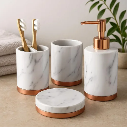 Vista 7 de WPM WORLD PRODUCTS MART Juego de 4 piezas para baño