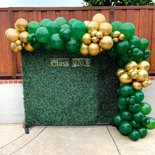Vista 5 de Kelfara - Globos verdes y dorados, 50 globos metálicos de látex con confeti de 12 pulgadas con cinta para Navidad, día de San Patricio, Año Nuevo