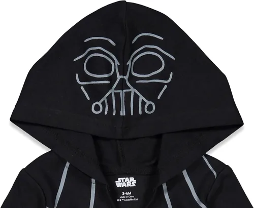 Vista 8 de STAR WARS Chewbacca R2-D2 Darth Vader - Paquete de 3 mamelucos para bebé recién nacido a bebé