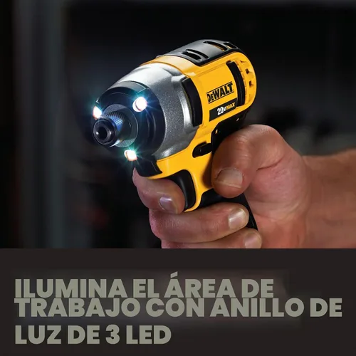 Vista 8 de DEWALT Kit de combo de perforación inalámbrico de 20V MAX, 2-Herramienta (DCK240C2)