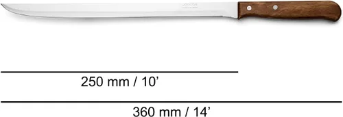 Vista 2 de Arcos Cuchillo de trinchar de acero inoxidable de 10 pulgadas. Cuchillo rebanador de jamón afilado para cortar jamón y carne, perfecto para cortar