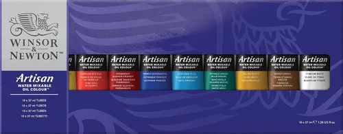 Vista 9 de Winsor & Newton Set de 10 tubos de pintura al óleo al agua, 21 ml Clean with water; no solvents needed. Color depth, lightfastness