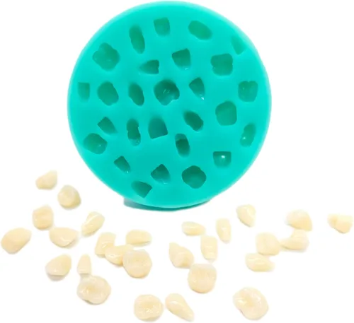 Vista 5 de Molde de silicona de dientes humanos de imitación con múltiples cavidades Jabón Vela Molde para cera Molde para resina NC041