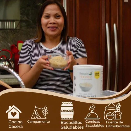 Vista 4 de Ready Harvest alimentos de emergencia para emergencias - Arroz blanco parboilizado Alimentos de supervivencia Artículos básicos de despensa