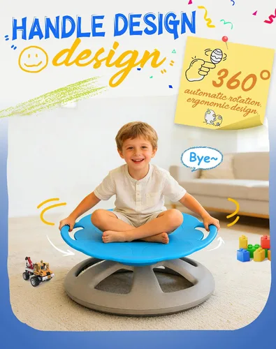 Vista 6 de Silla giratoria FERUERW para niños autistas con asa, productos sensoriales Sensory Toy Gifts for Children with ADHD/Autism, 220LBS