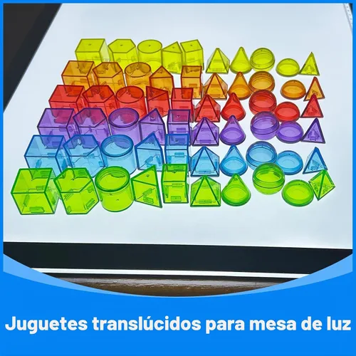 Vista 7 de 60 piezas de formas 3D para enseñanza - Manipulativos de mesa ligera - Formas geométricas para el aula