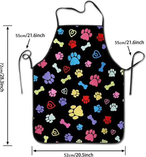 Vista 2 de Delantal divertido para hombres y mujeres, para hornear, jardinería, costura, barbacoa, impermeable, bonitos regalos