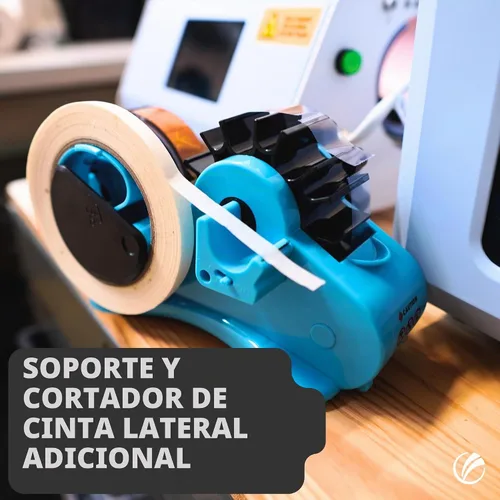 Vista 3 de Echomerx Dispensador de cinta original multirollo – Sublimación precortada resistente al calor, Cricut, transferencia, térmica, prensa, cintas Azul