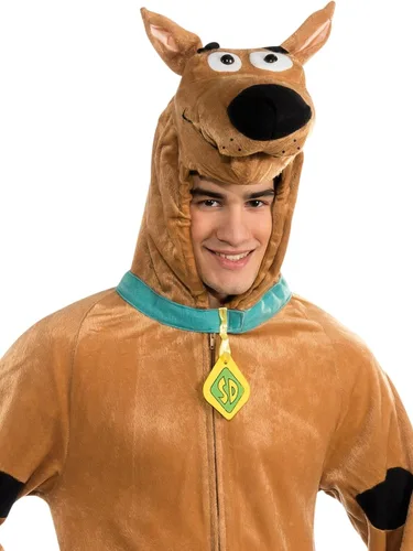 Vista 2 de Rubie's Disfraz de Scooby Doo Deluxe para adultos, Marrón con manchas negras