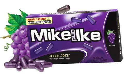Vista 10 de Mike y Ike Mega Mix 10 Sabores Caramelos Masticables con Sabor a Frutas 5 Oz Caja de Teatro, Surtidos de Frutas, 12 Unidades Frutas surtidas, 12