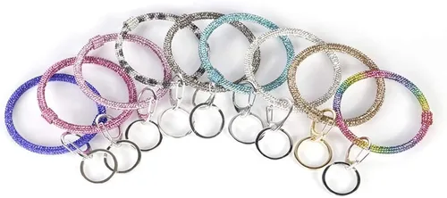 Vista 7 de GUCABE Llavero con diamantes de imitación para mujer, 3 pulgadas