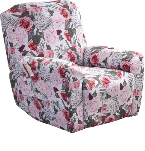 Vista 22 de Fundas elásticas para sillas reclinables, 4 piezas, estampado Lazyboy, funda de elastano suave para silla reclinable, protector de muebles