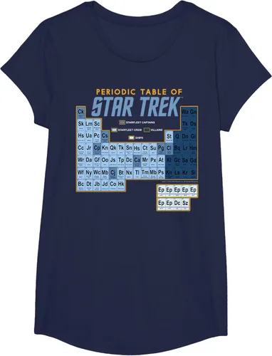 Vista 18 de Star Trek Camiseta de mesa periódica de la serie original, Negro, S