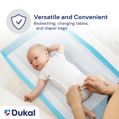 Vista 8 de Dukal Almohadillas de pelusa – Alta absorción, ultra suaves Tamaño de 23 x 24 pulgadas (paquete de 200) Ideal para incontinencia, mascotas