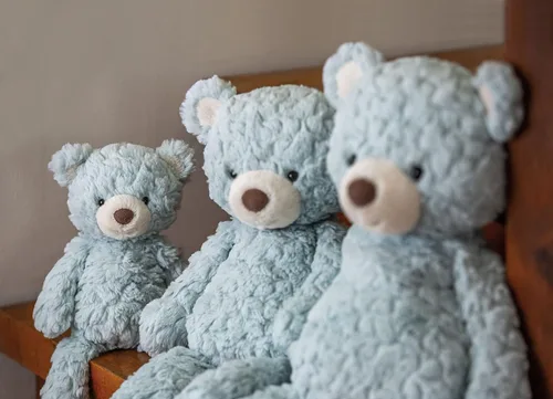 Vista 4 de Mary Meyer Teddy Bear - Colección Putty - Peluche clásico de peluche súper suave, 11 pulgadas, pequeño, azul espuma de mar