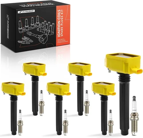 Vista 12 de A-Premium Juego de 6 bobinas de encendido pack y bujías de iridio compatibles con Jeep Grand Cherokee 2016-2018 Wrangler Dodge Durango Chrysler Negro