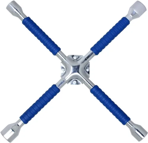 Vista 9 de CARTMAN Llave universal de llanta resistente de 14 pulgadas Llave de hierro para neumáticos de 4 vías Built with sturdy thick steel structure, 4