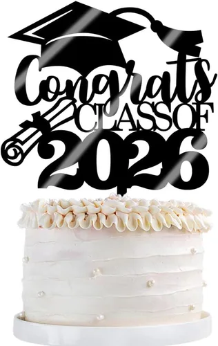 Vista 26 de Gold Class of 2025 - Decoración para tartas de graduación con purpurina para la clase de 2025, suministros de fiesta de graduación – Graduados