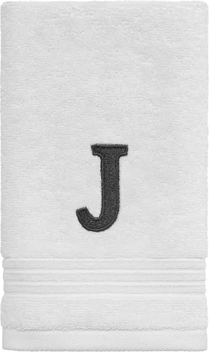Vista 26 de Avanti Linens - Toalla de dedos, algodón suave y absorbente, decoración de baño bordada (colección de monogramas, inicial G)