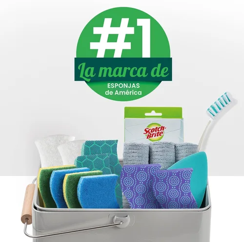 Vista 12 de Scotch-Brite Greener Clean - Esponja antiarañazos para limpieza, esponja para lavar platos, limpieza de cocina, rendimiento superior y fabricada
