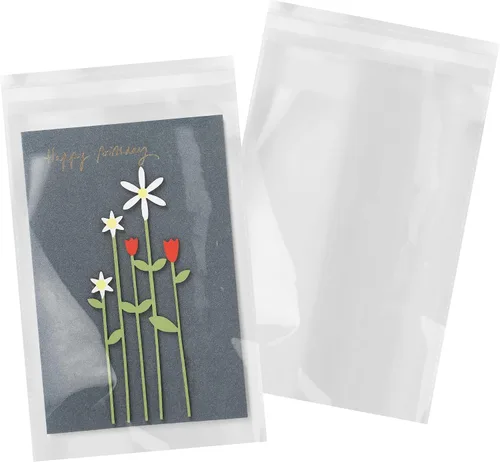 Vista 10 de iMailer - Paquete de 500 - Bolsas de celofán para dulces de 3" x 5" con autosellado - Pequeñas bolsas de plástico de polietileno para panadería