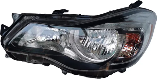 Vista 9 de CNCEST Par de faros delanteros halógenos, ajuste directo, carcasa cromada, lente transparente, para modelos Subaru Impreza 2015-2016, delantero