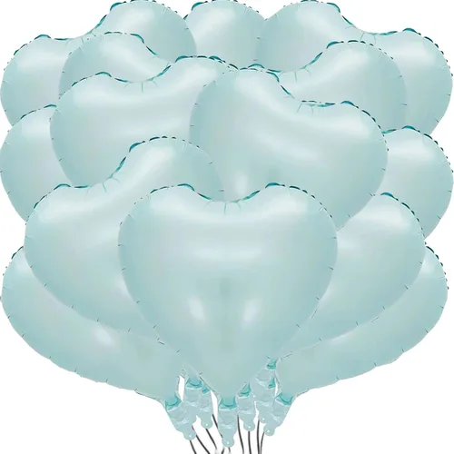 Vista 22 de 100 globos en forma de corazón de 5 pulgadas, globos de aluminio de Mylar de papel de aluminio para decoración de mujeres y niñas, día de San