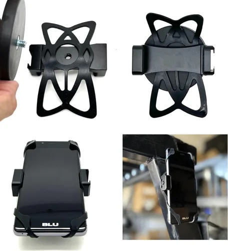 Vista 5 de LycoGear Soporte magnético resistente de aluminio para teléfono inteligente con correa de seguridad para teléfonos inteligentes. * Lo mejor