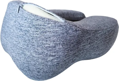 Vista 5 de Almohada cervical de viaje de espuma viscoelástica 100% pura para dormir Almohada de cuello de viaje portátil en forma de U Comodidad suave