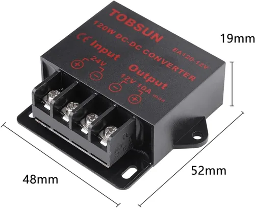 Vista 4 de DC 24V a DC 12V 10A 120W Convertidor Reductor Step Down Buck Regulador de Voltaje Reductor Convertidor de Energía Mini Módulo Transformador 12V