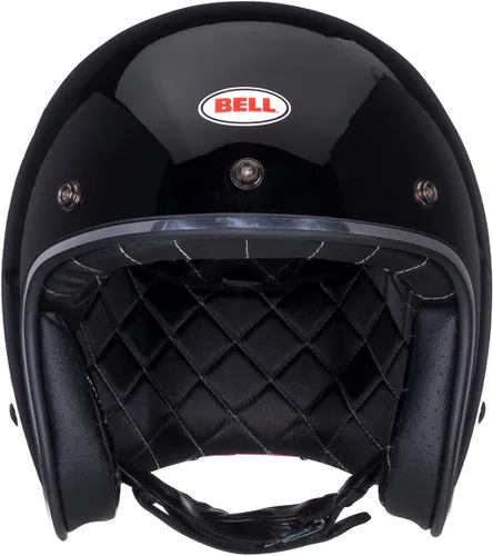 Vista 2 de Casco de moto de cara abierta Bell Custom 500 (negro brillante sólido, talla XXL)