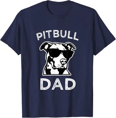 Vista 16 de Camiseta para hombre con diseño de Pitbull Dad Pit Bull Dog para hombre, Negro