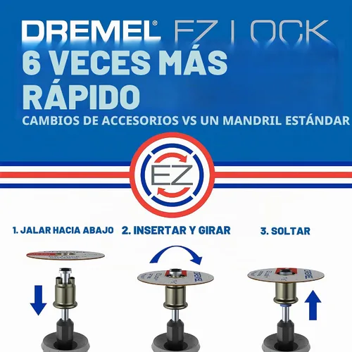 Vista 3 de Dremel EZ474SA Cepillo abrasivo fino y áspero, para detalles.
