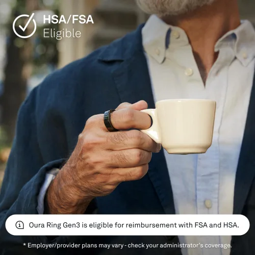 Vista 6 de Oura Ring Gen3 Heritage - Anillo inteligente, seguimiento del sueño, frecuencia cardíaca, rastreador de actividad física, 5-7 días de duración