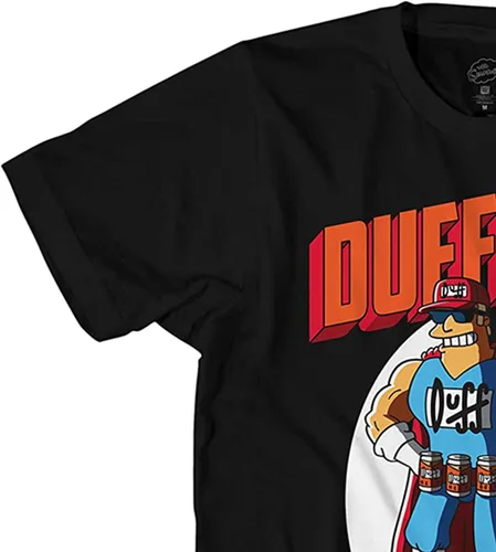 Vista 5 de The Simpsons Duffman Shirt - Camiseta gráfica con logotipo de Duffman Krusty Burger