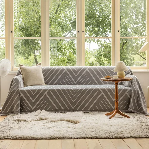 Vista 76 de VClife Funda para silla con acento azteca bohemio de 59 x 71 pulgadas, funda reversible y lavable de felpilla para sillón, color marrón castaño