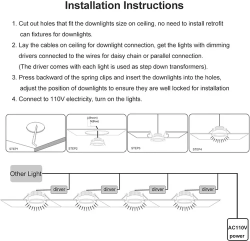 Vista 4 de LightingWill Downlight LED regulable de 2 pulgadas, luz de techo empotrable COB de 3 W, blanco ultra cálido 2700 K, CRI80, equivalente a bombillas