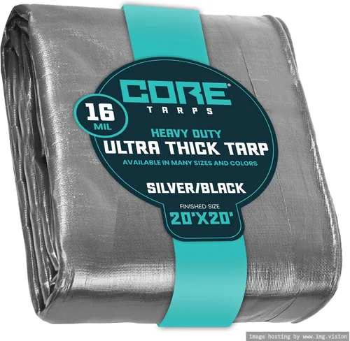 Vista 49 de Core Tarps - Lona resistente de 16 mm. / .62 pulgadas, impermeable, resistente a los rayos ultravioleta, a prueba de rasgaduras y roturas, lona