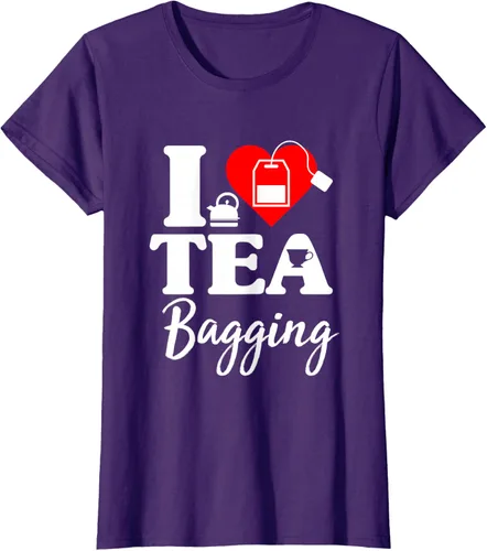 Vista 9 de Camiseta con texto en inglés "I Love Tea Bagging", divertida camiseta para bebedores de té, Negro