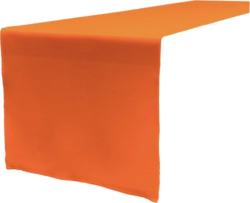 Vista 3 de LA Linen™ mantel de popelina de poliéster de 14 por 108 pulgadas Blanco P