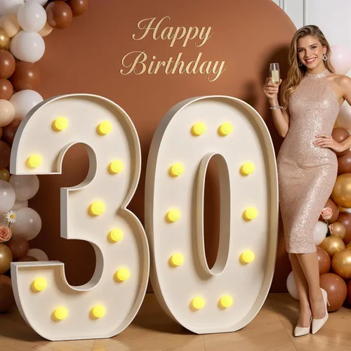 Vista 100 de Kit de tablero de espuma precortada de espuma precortada para 7º y 70º cumpleaños con números 7 grandes de 3 pies Número 7